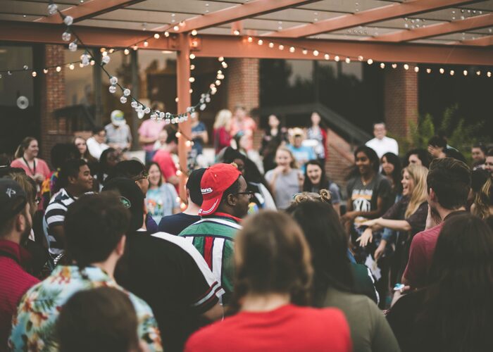 Guests enjoying a live event